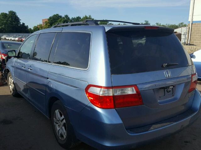 5FNRL38715B046124 - 2005 HONDA ODYSSEY EX BLUE photo 3