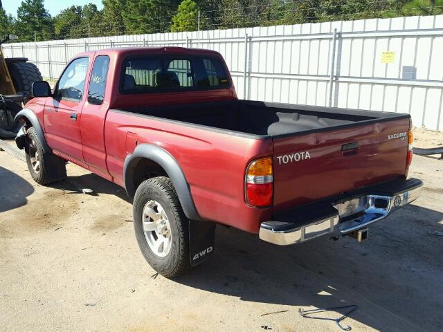 5TEWM72N83Z198704 - 2003 TOYOTA TACOMA XTR BURGUNDY photo 3