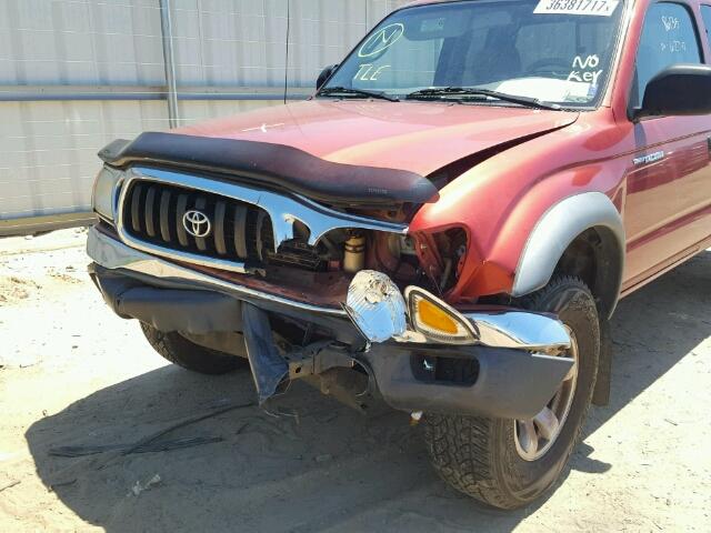 5TEWM72N83Z198704 - 2003 TOYOTA TACOMA XTR BURGUNDY photo 9