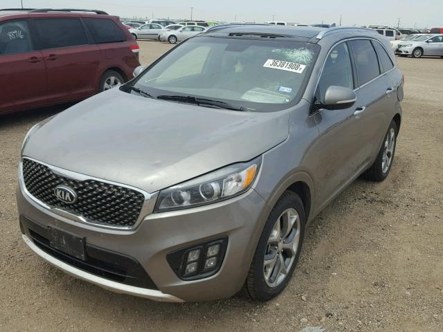 5XYPK4A1XGG071217 - 2016 KIA SORENTO SX SILVER photo 2