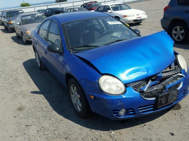 1B3ES56C64D531928 - 2004 DODGE NEON SXT BLUE photo 1