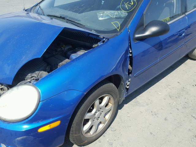 1B3ES56C64D531928 - 2004 DODGE NEON SXT BLUE photo 10