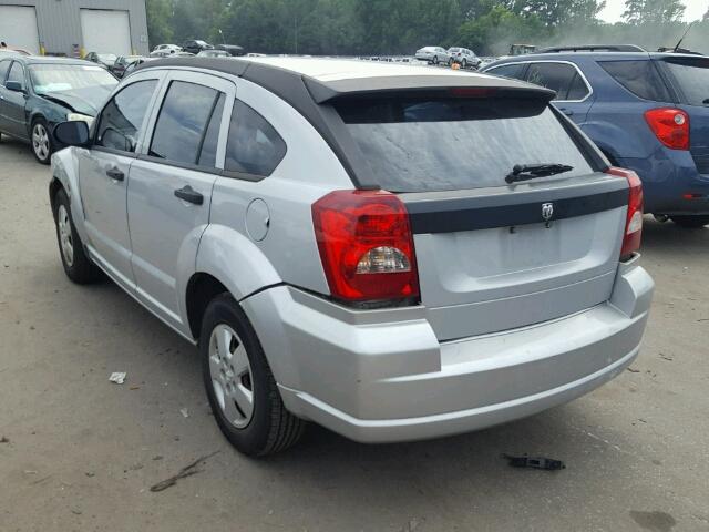 1B3HB28B37D157217 - 2007 DODGE CALIBER SILVER photo 3