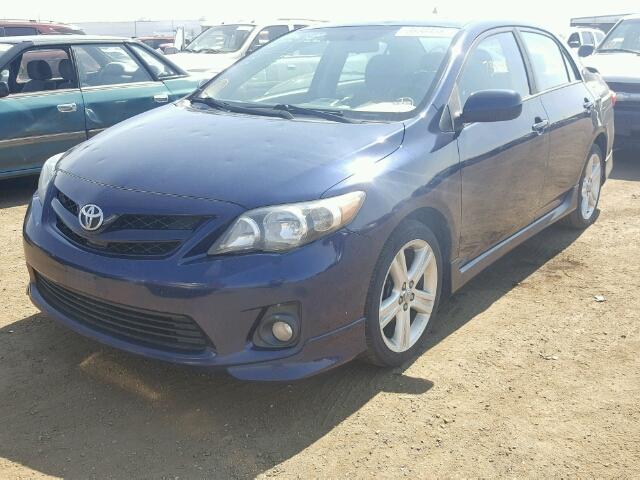 5YFBU4EE2DP112075 - 2013 TOYOTA COROLLA BA BLUE photo 2