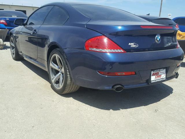 WBAEA5C58ACV93126 - 2010 BMW 650 I BLUE photo 3