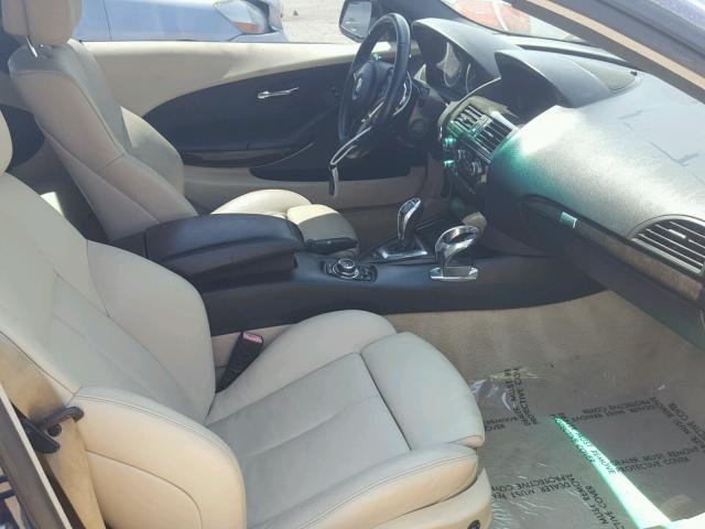 WBAEA5C58ACV93126 - 2010 BMW 650 I BLUE photo 5