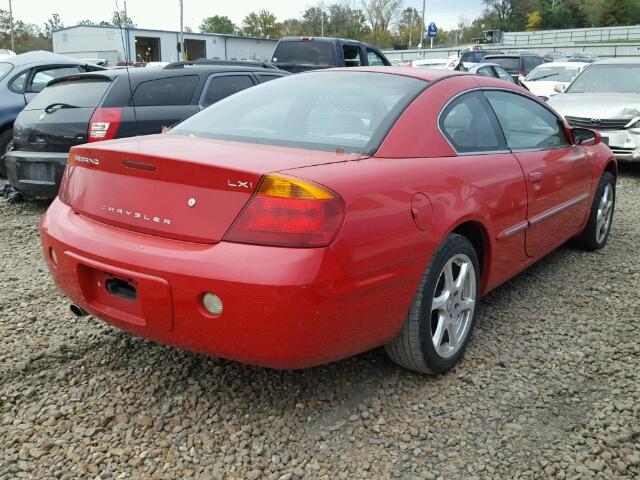 4C3AG52H82E144758 - 2002 CHRYSLER SEBRING LX RED photo 4