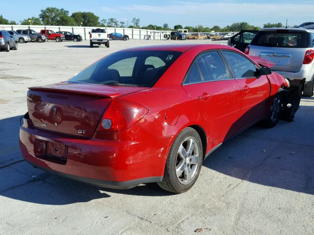 1G2ZH58N574113656 - 2007 PONTIAC G6 GT RED photo 4