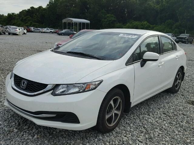 19XFB2F72FE015250 - 2015 HONDA CIVIC WHITE photo 2