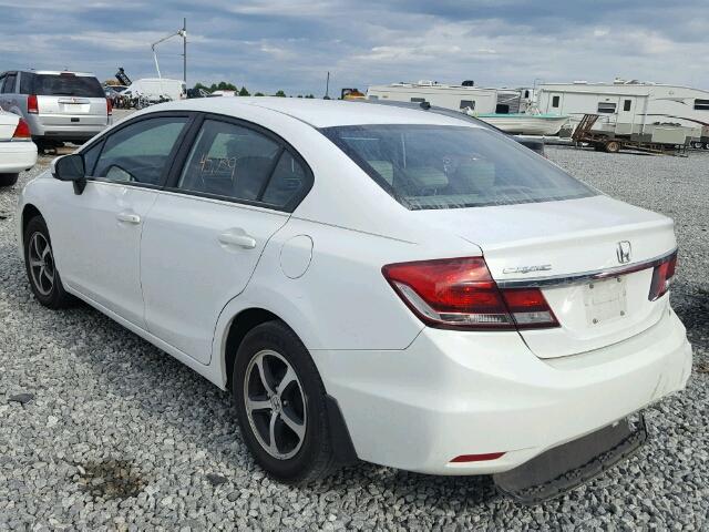 19XFB2F72FE015250 - 2015 HONDA CIVIC WHITE photo 3