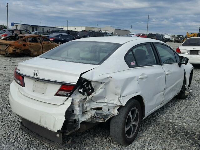 19XFB2F72FE015250 - 2015 HONDA CIVIC WHITE photo 4