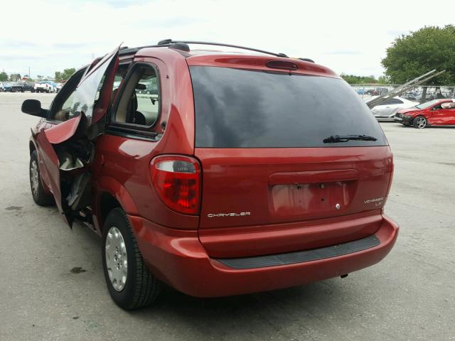 1C8GJ45343B171542 - 2003 CHRYSLER VOYAGER LX RED photo 3