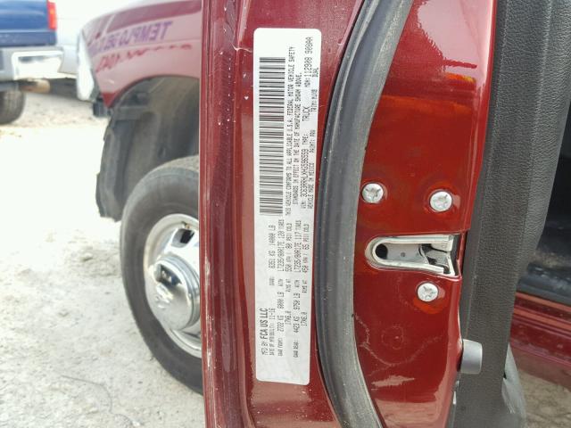 3C63RRHLXHG596559 - 2017 RAM 3500 SLT MAROON photo 10