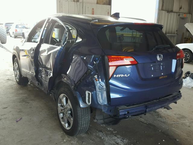 3CZRU5H7XGM728274 - 2016 HONDA HR-V EXL BLUE photo 3