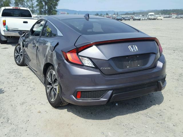 2HGFC3B71HH352834 - 2017 HONDA CIVIC EXL ნაცრისფერი ფოტო 3