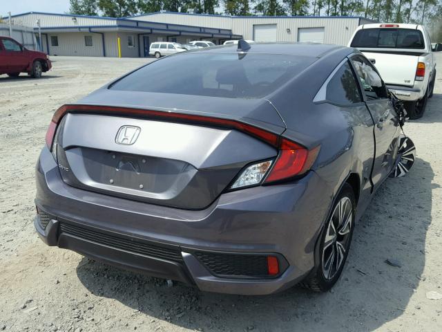 2HGFC3B71HH352834 - 2017 HONDA CIVIC EXL ნაცრისფერი ფოტო 4