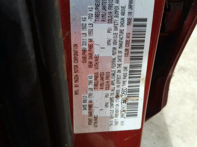 JM1DE1KY3E0172560 - 2014 MAZDA MAZDA2 SPO 红色 照片 10