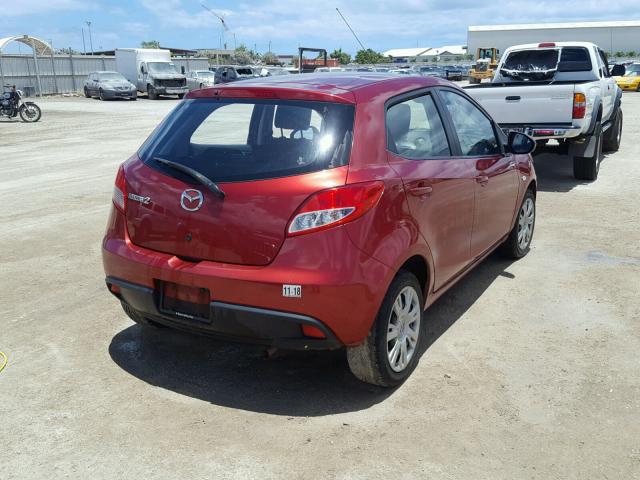 JM1DE1KY3E0172560 - 2014 MAZDA MAZDA2 SPO 红色 照片 4