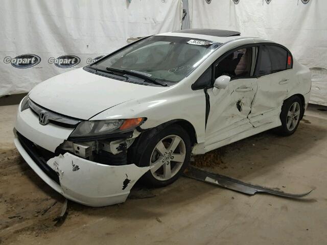 1HGFA16807L050823 - 2007 HONDA CIVIC EX WHITE photo 2