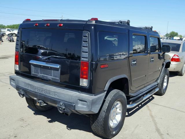 5GRGN23U65H110858 - 2005 HUMMER H2 BLACK photo 4