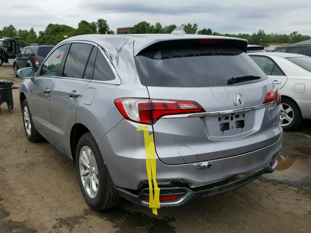 5J8TB4H35JL003927 - 2018 ACURA RDX BASE SILVER photo 3