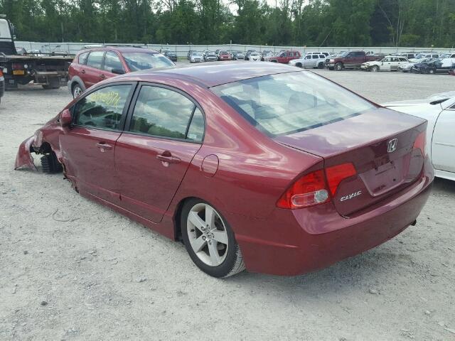 1HGFA16867L008074 - 2007 HONDA CIVIC EX MAROON photo 3