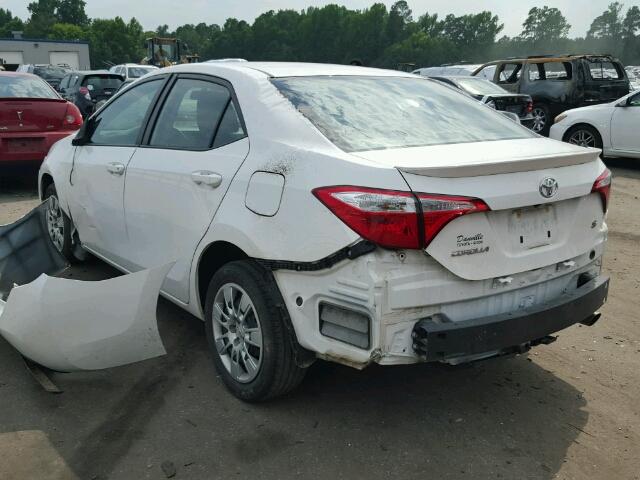 2T1BURHE3EC069991 - 2014 TOYOTA COROLLA WHITE photo 3