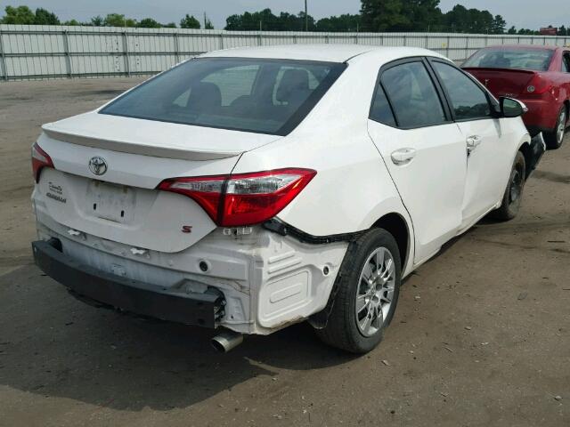 2T1BURHE3EC069991 - 2014 TOYOTA COROLLA WHITE photo 4