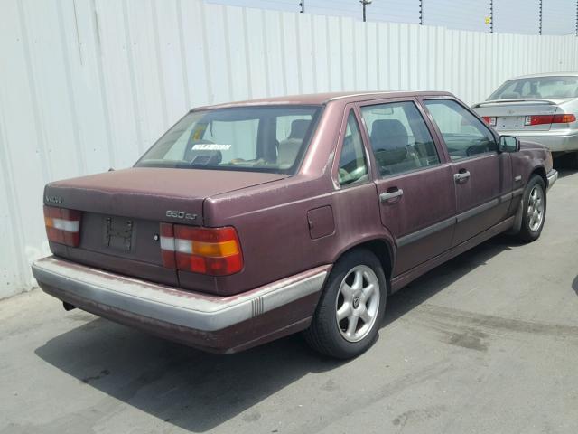 YV1LS5513P2071272 - 1993 VOLVO 850 BURGUNDY photo 4