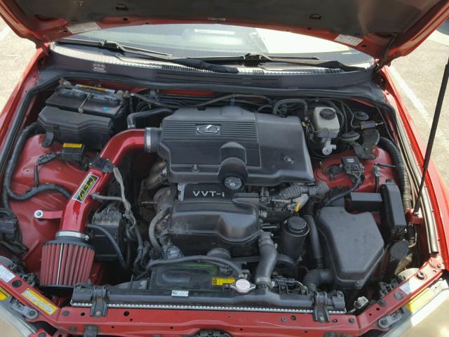 JTHBD192430069087 - 2003 LEXUS IS 300 RED photo 7