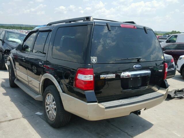 1FMFU17517LA80435 - 2007 FORD EXPEDITION BLACK photo 3