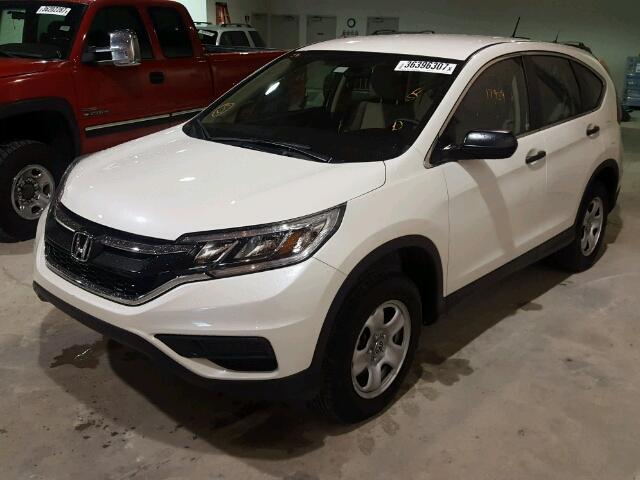 5J6RM3H32FL011935 - 2015 HONDA CR-V LX WHITE photo 2