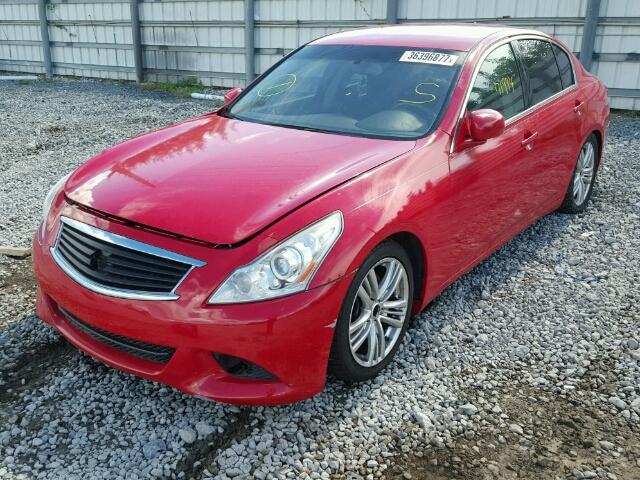 JN1CV6AP7BM506372 - 2011 INFINITI G37 BASE RED photo 2