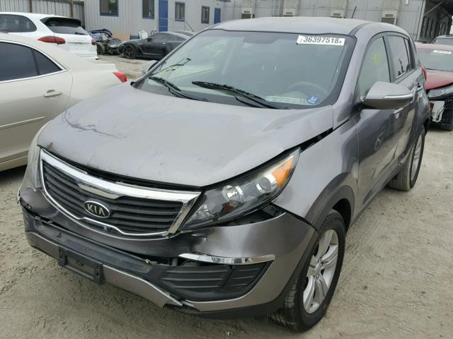 KNDPB3A25C7241963 - 2012 KIA SPORTAGE B GRAY photo 2