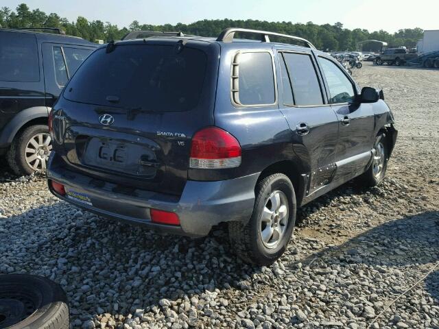 KM8SC13D95U934982 - 2005 HYUNDAI SANTA FE G BLUE photo 4