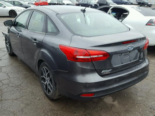 1FADP3H26HL236737 - 2017 FORD FOCUS SEL GRAY photo 3