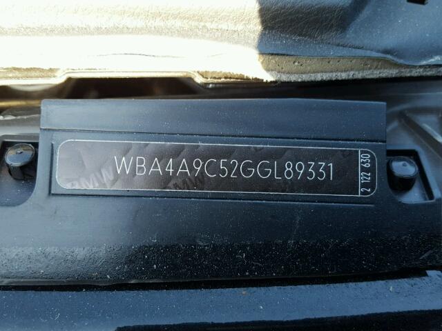 WBA4A9C52GGL89331 - 2016 BMW 428 I BLACK photo 10