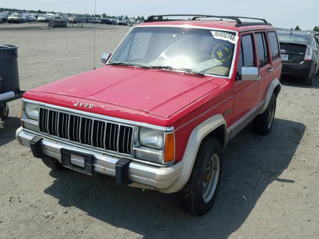 1J4FJ78S1PL524007 - 1993 JEEP CHEROKEE C RED photo 2