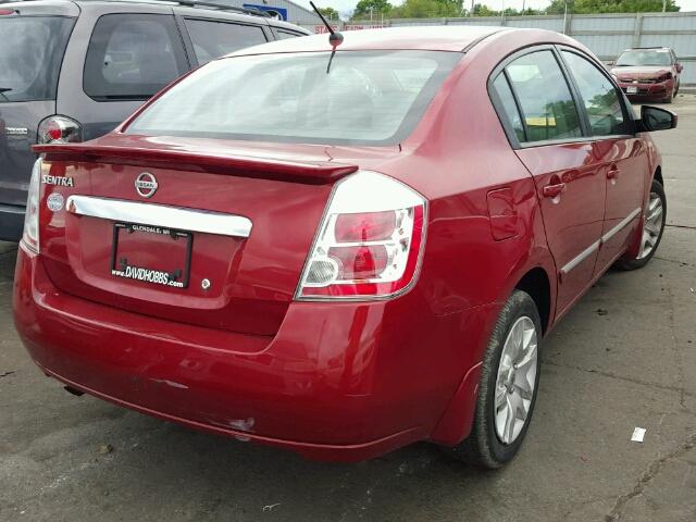 3N1AB6AP4CL733708 - 2012 NISSAN SENTRA 2.0 RED photo 4