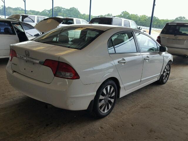 1HGFA16869L014802 - 2009 HONDA CIVIC EX WHITE photo 4