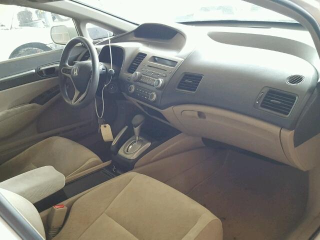 1HGFA16869L014802 - 2009 HONDA CIVIC EX WHITE photo 5