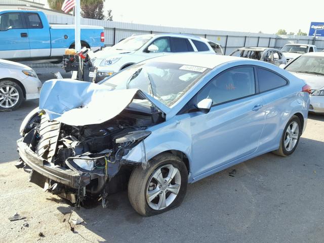 KMHDH6AE7DU003401 - 2013 HYUNDAI ELANTRA CO BLUE photo 2