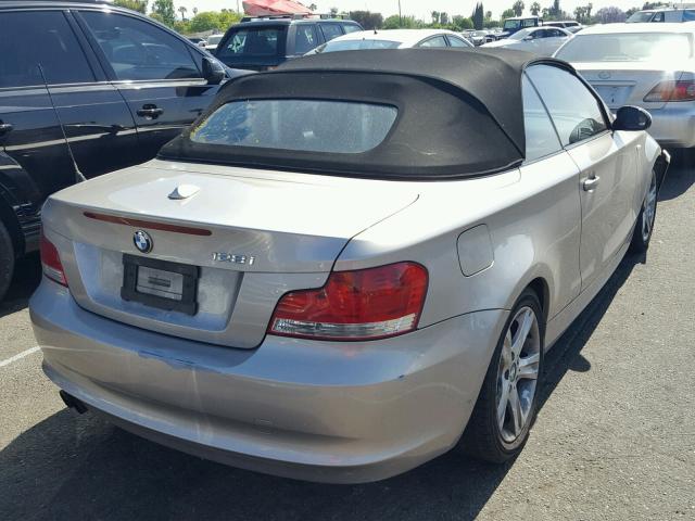 WBAUL73538VJ73824 - 2008 BMW 128 I GRAY photo 4