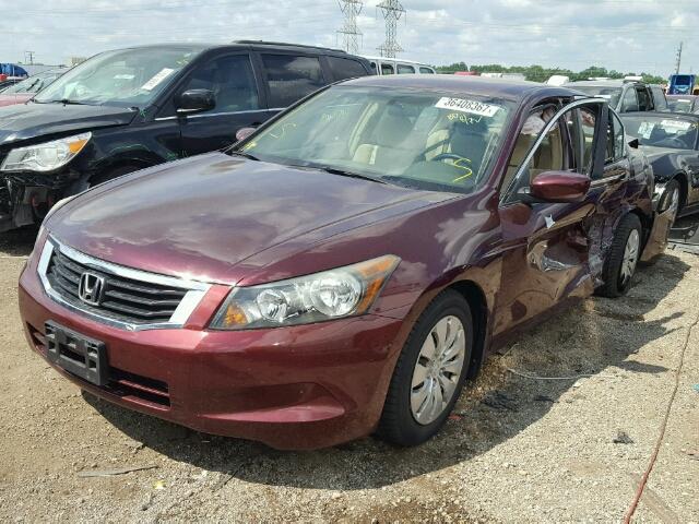 1HGCP26338A083808 - 2008 HONDA ACCORD LX MAROON photo 2