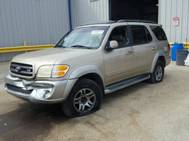 5TDZT34A64S211046 - 2004 TOYOTA SEQUOIA GOLD photo 2