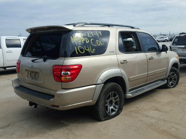 5TDZT34A64S211046 - 2004 TOYOTA SEQUOIA GOLD photo 4