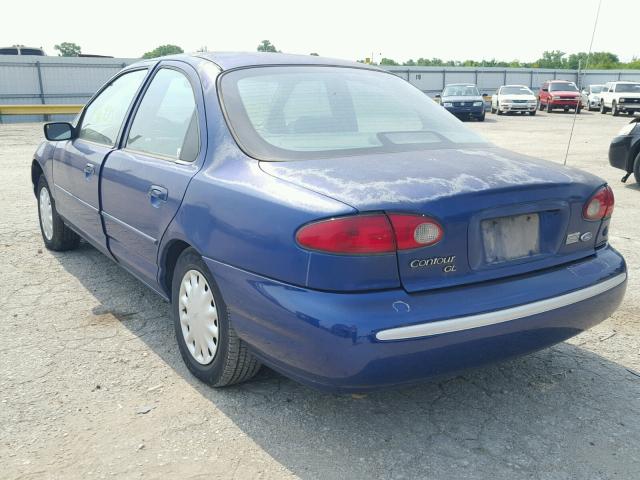 1FALP6532SK161266 - 1995 FORD CONTOUR GL BLUE photo 3