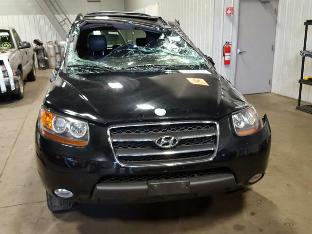 5NMSH73EX9H323504 - 2009 HYUNDAI SANTA FE S BLACK photo 9