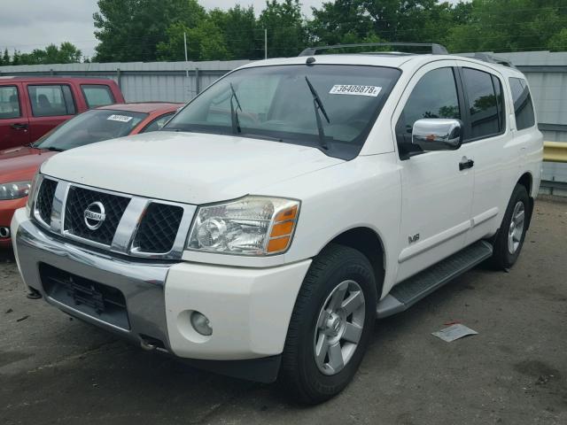 5N1AA08B85N728680 - 2005 NISSAN ARMADA SE WHITE photo 2