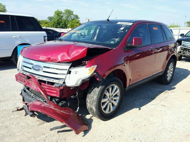 2FMDK38C07BB18338 - 2007 FORD EDGE SEL RED photo 2